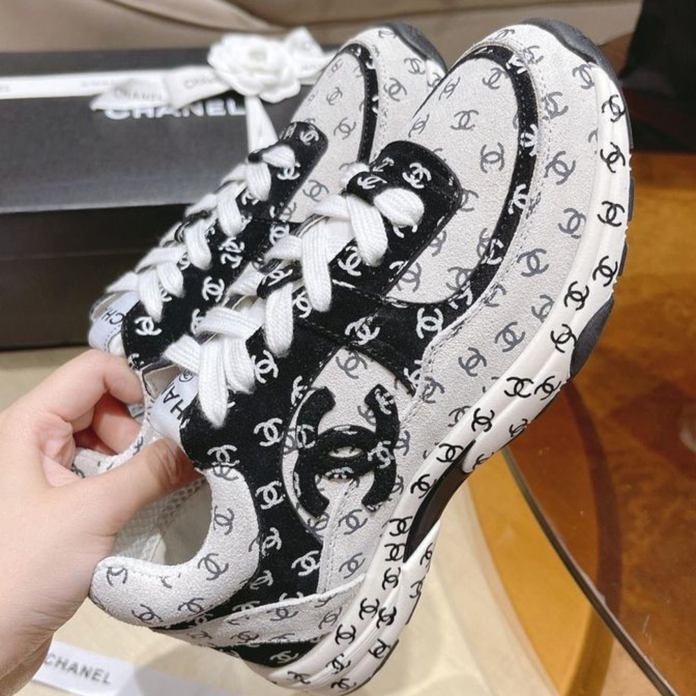 Chanel Monogram CC Logo Printed All Over Sneaker